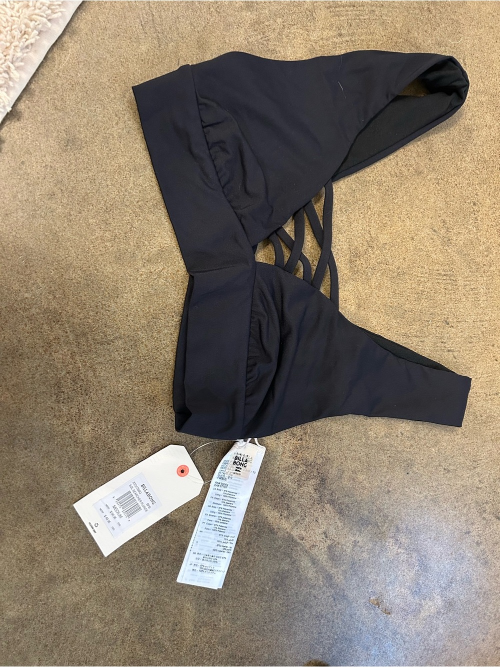 Billabong Black Strappy Bikini Top